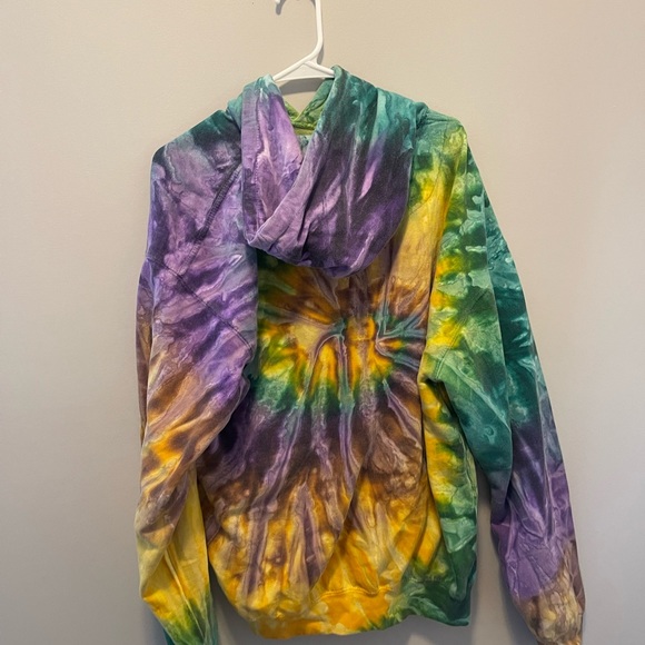 Spiral Tie Die Hoodie Vintage Wash Size XL - Picture 3 of 4